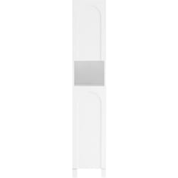Sobuy - Colonna Bagno Mobiletto da Bagno di Alta Bianco 30x30x160cm BZR163-W