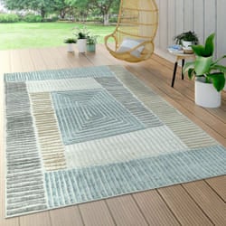 Paco Home - Da interni e esterni, da terrazza e balcone, anti-intemperie, geometrico moderno 60x100 cm, Beige