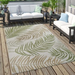 Paco Home - Tappeto per esterni, per la terrazza e il balcone, con palme, in diversi colori 60x100 cm, Verde