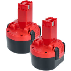 2x batteria sostituisce Bosch 2 607 335 524, 2 607 335 539, 2607 335 674, 2607 335 540 per utensile elettrico (1500 mAh, NiMH, 9,6 v) - Vhbw