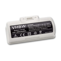 vhbw batteria compatibile con iRobot Braava Jet 244, M6110, M6134, 250, 245, M6, 241, 240 home cleaner bianco (2600mAh, 3,6V, Li-Ion)