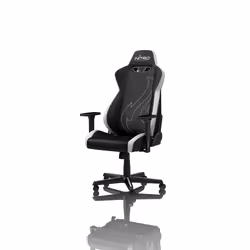 Nitro Concepts S300 EX, Sedia imbottita tappezzata, Schienale imbottito tappezzato, Nero, Bianco, Nero, Bianco, Tessuto, Schi ...