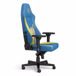 noblechairs NBL-HRO-PU-FVT sedia per videogioco Sedia da gaming per PC Seduta imbottita Blu, Giallo - Vista aggiuntiva 4