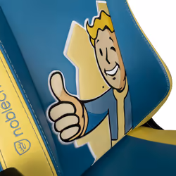 noblechairs NBL-HRO-PU-FVT sedia per videogioco Sedia da gaming per PC Seduta imbottita Blu, Giallo - Vista aggiuntiva 8