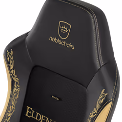 noblechairs NBL-HRO-PU-ERE sedia per videogioco Sedia da gaming per PC Seduta imbottita Nero, Oro - Vista aggiuntiva 6