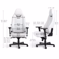 noblechairs LEGEND Poltrona per gaming Seduta imbottita Bianco - Vista aggiuntiva 5