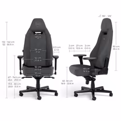 noblechairs LEGEND TX Sedia da gaming per PC Sedia imbottita tappezzata Antracite, Grigio - Vista aggiuntiva 5
