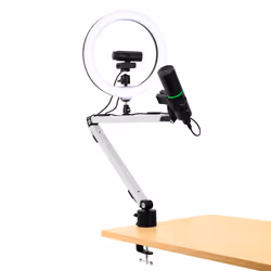 Streamplify Mount Arm Supporto passivo Macchina fotografica, Microfono, Telefono cellulare/smartphone, Ring lamp Nero, Bianco - Vista aggiuntiva 6