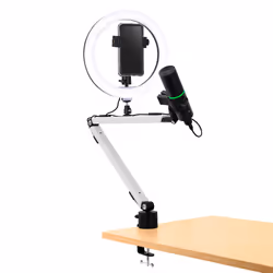 Streamplify Mount Arm Supporto passivo Macchina fotografica, Microfono, Telefono cellulare/smartphone, Ring lamp Nero, Bianco - Vista aggiuntiva 7
