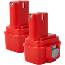 2x batteria compatibile con Makita 6014DW, 6200D, 6201DW, 6201DWH, 6200DW, 6201D, 6221D, 6202D, 6202DW utensile elettrico (1500 mAh, NiMH, 9,6 v)