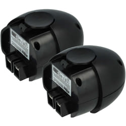 Vhbw - 2x batteria compatibile con Metabo 600059510, Powergrip 2, 6.27000.00, 6.02410.50 utensile elettrico (1500 mAh, NiMH, 4,8 v)