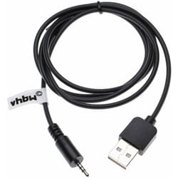 vhbw cavo di ricarica con jack USB compatibile con JBL Synchros E50BT, E50, E40BT, E40, J56, J56BT cuffie- da presa USB a AUX - nuova versione