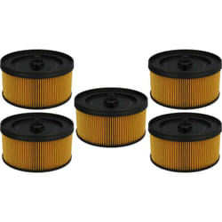 Set da 5x filtro a pieghe piatte compatibile con Kärcher wd 5.300M, wd 5.400, wd 5.450, wd 5.470 aspiratore umido/secco - Cartuccia filtrante - Vhbw