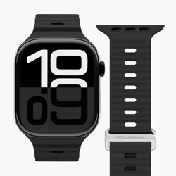 Vonmählen Wave Band 2 Cinghia Nero Silicone - Vista aggiuntiva 2