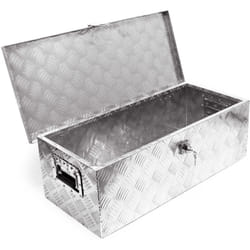 Baule in alluminio portattrezzi Cassa Box per attrezzi utensili 76x32x24,5cm