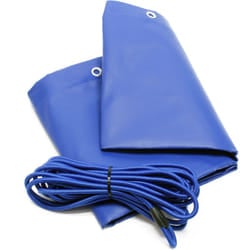 Wiltec - Telo per carrello appendice 2575 x 1345 x 50 mm pvc con corda elastica Copertura per rimorchi leggeri