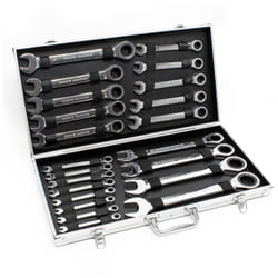 Wiltec - Chiave combinata a cricchetto Set da 22 pezzi 6-32mm Chiave inglese a forchetta