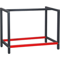 Wiltec - Telaio per banco da lavoro in acciaio antracite-rosso, gambe per banco da lavoro, telaio per tavolo 100 x 57 x 81 cm