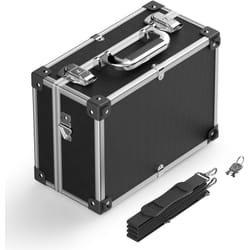 Valigetta di trasporto in pvc ed alluminio 32x23x16cm portaoggetti portattrezzi