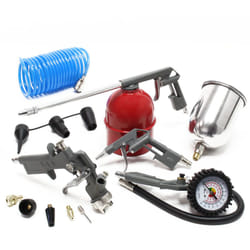 Kit accessori per compressore aria 13pz con pistole a spruzzo, ugelli, tubo, attrezzi pneumatici - Wiltec