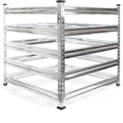 Wiltec - Compostiera da giardino in metallo 90 x 90 x 90 cm per 720 litri di compost da rifiuti organici