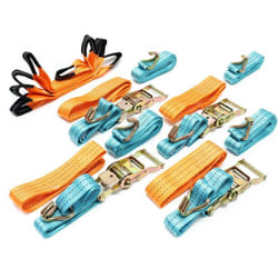 Set 4 cinghie pneumatici 35mmx3,5m 3000daN per fissaggio auto su bisarca carro attrezzi autocarro