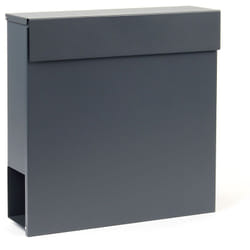 Wiltec - Cassetta postale con vano portagiornale V49 antracite 370 x 105 x 370 mm acciaio zincato verniciato polvere