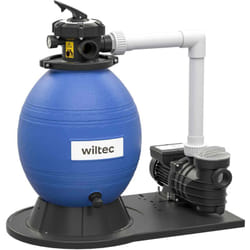 Filtro a sabbia per piscina, 550 w, serbatoio filtrante 38 l, pompa piscina autoadescante 18.000 l/h - Wiltec