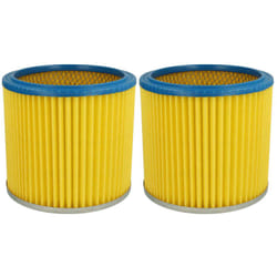 2x filtro a pieghe piatte compatibile con Metabo asa 9001 aspirapolvere - blu / giallo - Vhbw