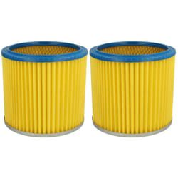 2x filtro a pieghe piatte compatibile con Budget wvc 1600 aspirapolvere - blu / giallo - Vhbw
