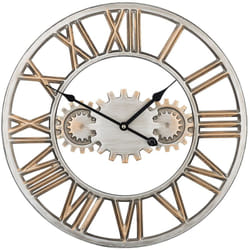 Beliani - Orologio da parete color argento e oro Seon
