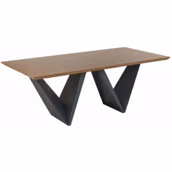 Tavolo rettangolare in design industriale. Un tavolo industriale perfetto come centro focale di ogni sala da pranzo. La combi ...