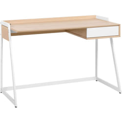 Scrivania colore bianco/legno chiaro 120 x 60 cm Quito