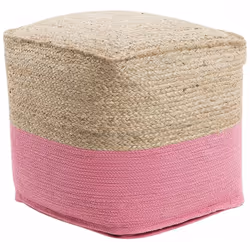 Poggiapiedi cilindrico in cotone rosa. Questo delizioso pouf cilindrico si adatta perfettamente alla tua casa ed è un accesso ...