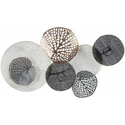 Decorazione murale nero / bianco / rame Rhodium