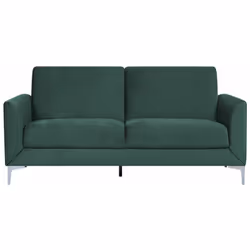 Divano 3 posti in velluto verde. Questo divano a 3 posti si adatta a interni dal design dal design elegante. Realizzato in ve ...