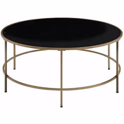 Elegante tavolino rotondo da soggiorno. Aggiungi glamour al tuo interno con questo spazioso tavolino rotondo. Caratterizzato ...