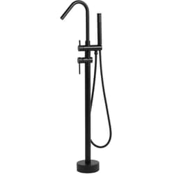 Miscelatore per Vasca Freestanding Nero Opaco con Doccetta 118 cm Victoria