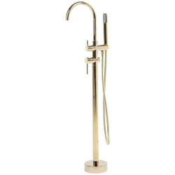 Miscelatore per Vasca Freestanding Cromo Dorato Stile Moderno 119 cm Tugela