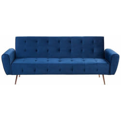 Divano letto in velluto blu scuro Selnes