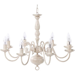 Beliani - Lampadario candeliere in color bianco antico Brithon