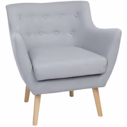 Comoda poltrona in stile retro. Questa poltroncina è l'essenza dello stile retrò, sia per il design delle gambe che per il ri ...