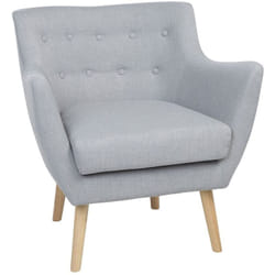 Poltrona in tessuto grigio Drammen