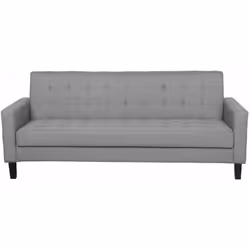 Comodo divano letto rivestito in tessuto. Porta la classe e l'eleganza in soggiorno con questo divano letto trapuntato di des ...