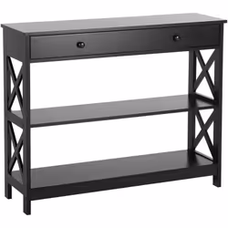 Consolle decorativa stile rustico. Questo elegante tavolino bianco può esaltare lo stile del tuo corridoio o di qualsiasi alt ...