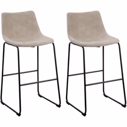 Set di 2 sgabelli da bar stile retrò . Invitanti e fascinosi set di 2 sgabelli da bar con design contemporaneo. Sedile spessi ...