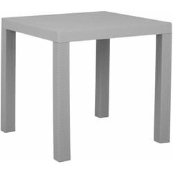 Tavolo da Pranzo Giardino Grigio Chiaro 4 Posti Quadrato 80 x 80 cm Fossano