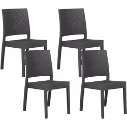 Set di 4 sedie moderne in rattan con cuscino. Goditi ogni istante all'aperto in famiglia o con gli amici con questo set di se ...