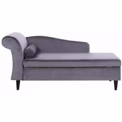 Chaise longue in velluto con contenitore. Porta la classe e l'eleganza in soggiorno con questa chaise longue in stile classic ...