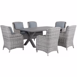 Set da giardino con tavolo da alluminio e 6 sedie. Rinnova ogni spazio esterno con questo set di tavolo e 6 sedie da giardino ...
